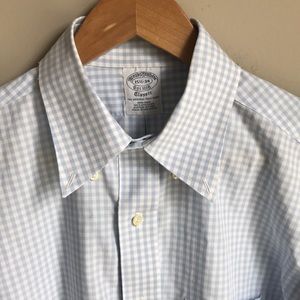 Brooks Brothers, light blue checked, dress shirt